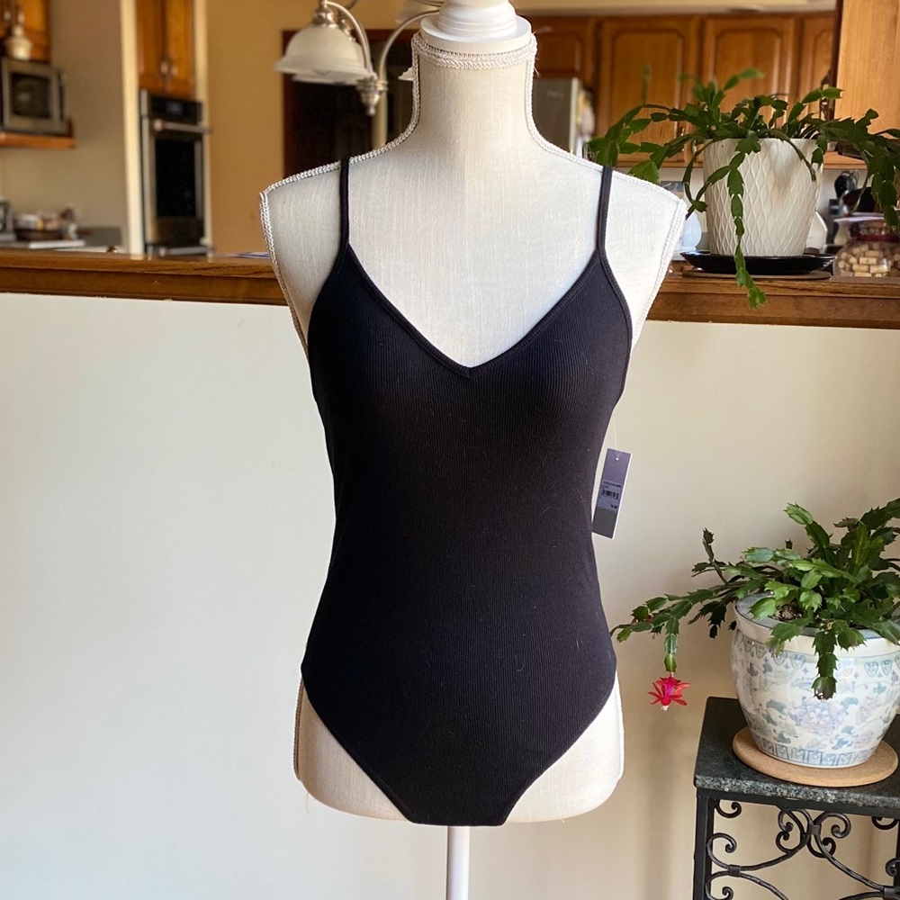 Nordstrom black ribbed bodysuit
